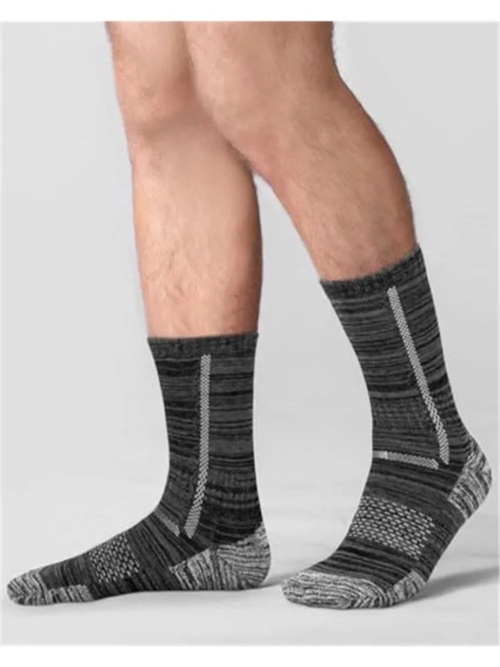 5 Pairs Men's Cotton Cushioned Crew Socks